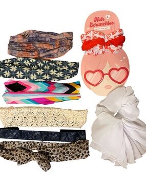 NWT Assorted Hair Accessories Pack - Multicolor Headbands & Scrunchies